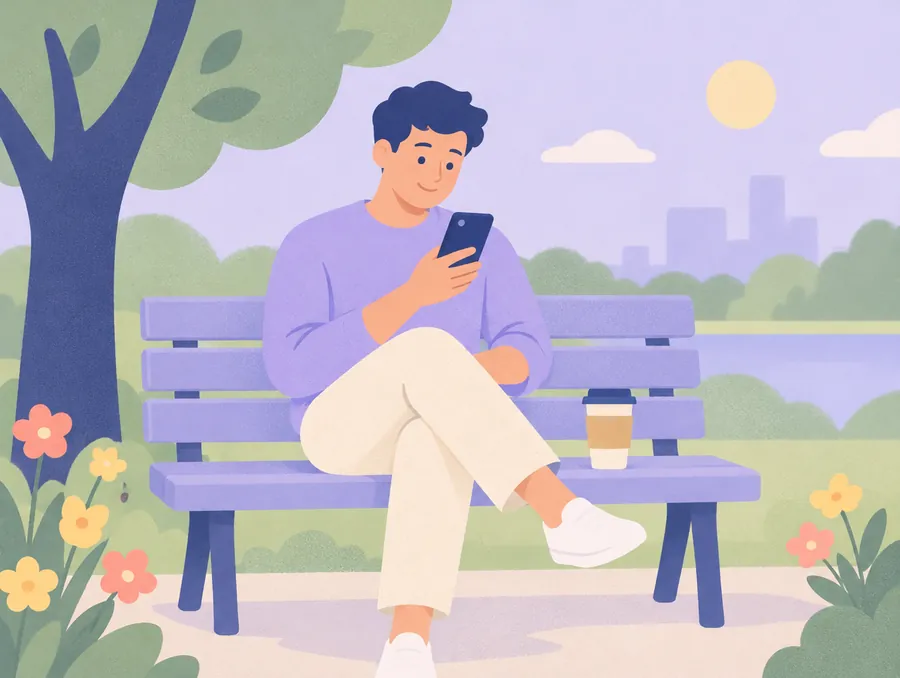 Illustration of a person reviewing their day